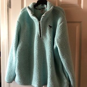womens quarter zip sherpa